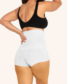 Damen Hoher Taille Bauchkontrolle Rückenglättung Figurformende Boyshorts