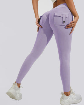 Peach Hip Fitness Leggings mit Cargo Taschen