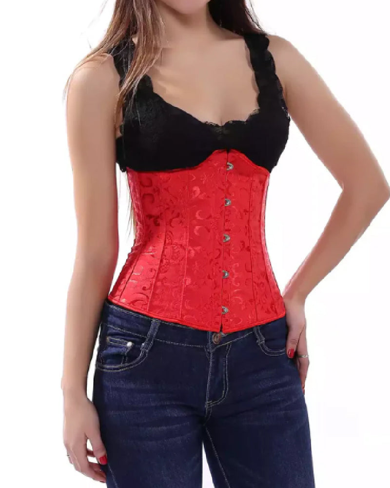 Vintage Schnürung Unterbrust Korsett Bauchweg Schnürung Trägerlos Große Größen Bustier