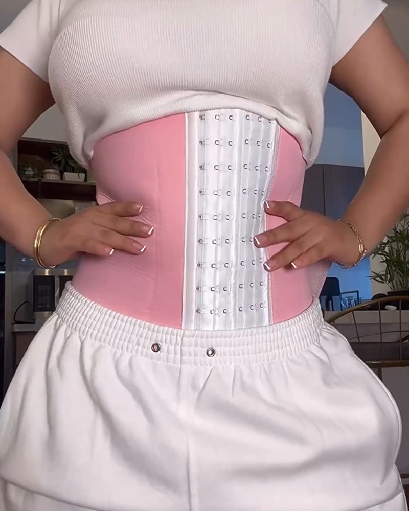 Damen Doppelkompressions Bauchwickel Schweiß Sauna Taillentrainer Waist Trainer