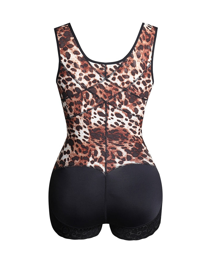 Shapshe® Leopard High Compression Fajas Colombianas Offene Brust Bauchkontrolle Body Shaper (Vorverkauf)