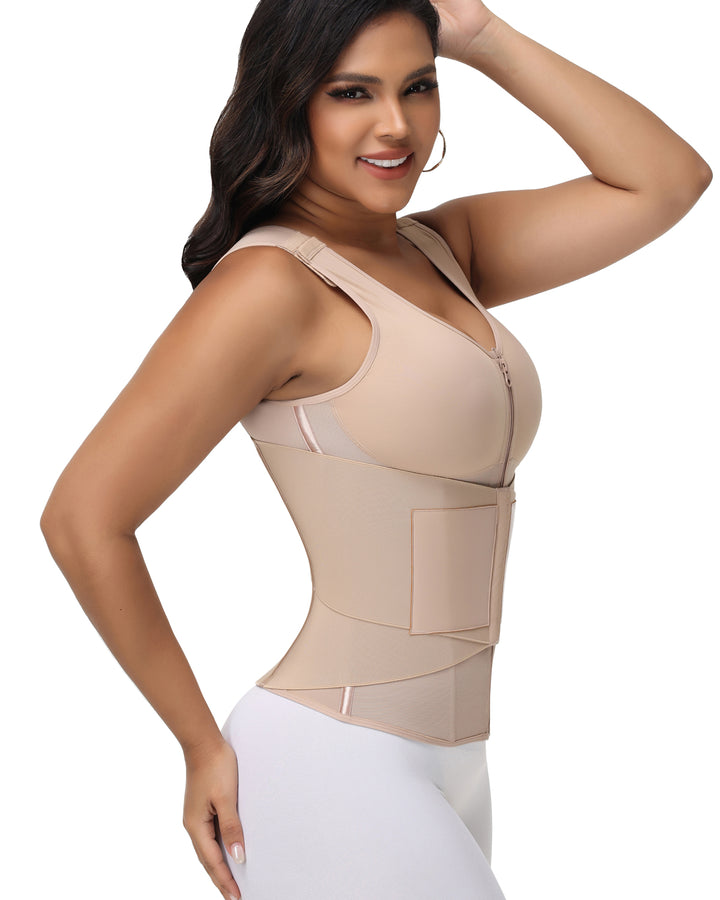Shapshe® Taillentrainer für Damen mit Reißverschluss und Knopf Doppeltem Druck und Verstellbarem Schultergurt