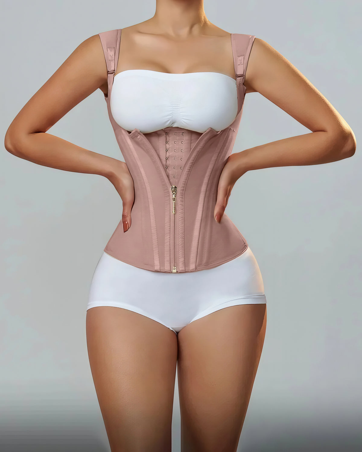 Shapshe® Gilet d'entraînement à la taille avec os en acier pour buste ouvert et contrôle du ventre