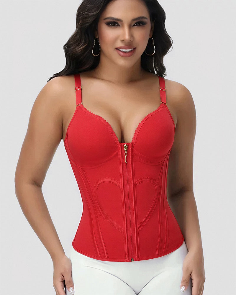 Shapshe® Love Pattern Waist Trainer with Built-in Bra Christmas Outfits