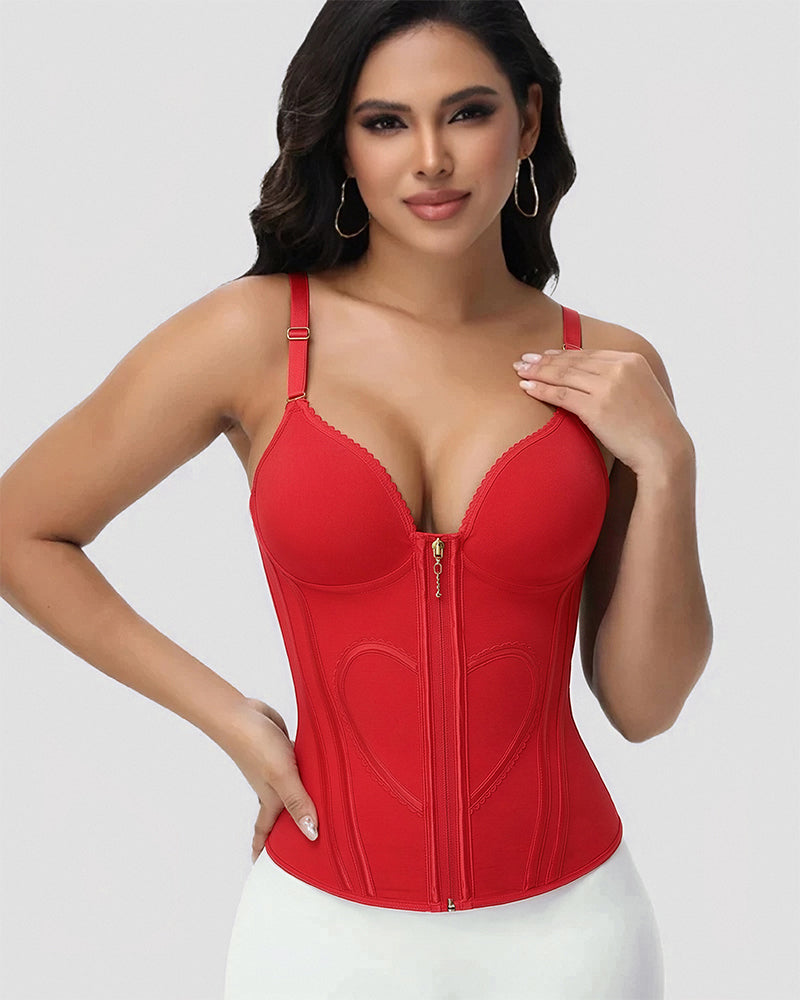 Shapshe® Love Pattern Waist Trainer with Built-in Bra Christmas Outfits