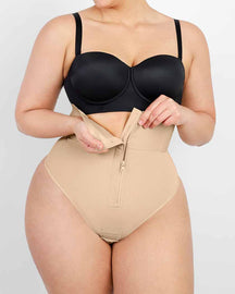 Hoch sitzender figurformender Damen Tanga zur Bauchkontrolle