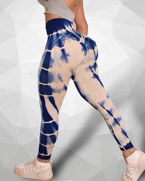 Tie Dye Peach Butt Yoga Hose Sport Leggings