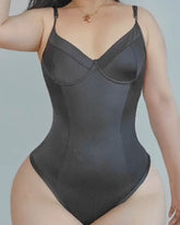 Damen Bauch Kontroll Korsett Tanga-Bodysuits mit Kordelzug am Rücken