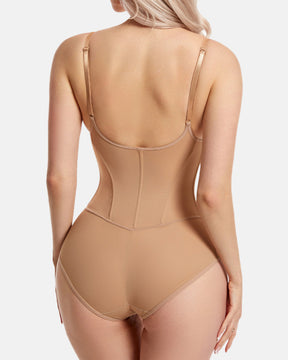 Solide Hohe Elastizität Schlanke Taille 7 Stahlknochen Bauchweg Bodysuit Shapewear mit BH