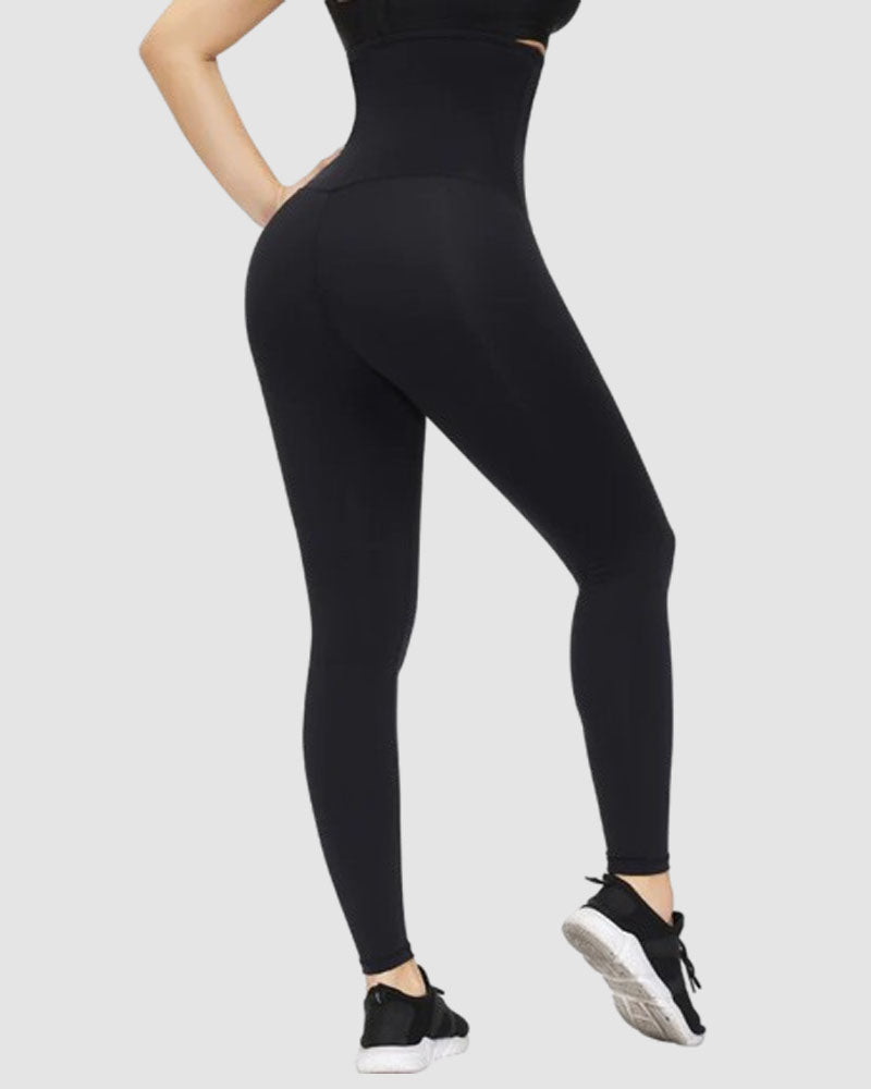 Hochtaillierte Korsett Leggings Bauchweg Shapewear Hose