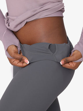 Nackte verkürzte Yoga Leggings mit hoher Taille und Po Lifter