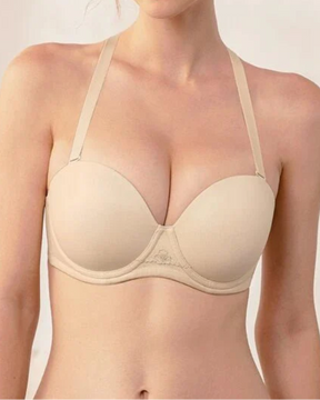 Nude Trägerloser Push up Bügel BH Multiway Contour Große Größen