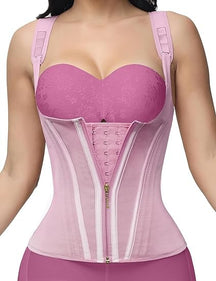 Taillentrainer für Damen Body Shaper Korsett Weste Tanktop mit Stahlknochen