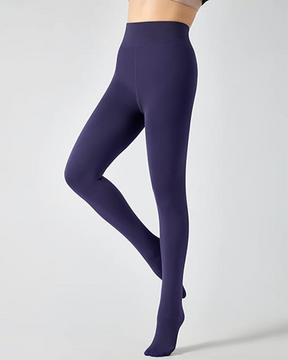 Thermounterwäsche Mit Fleece gefütterte dehnbare Leggings zur Bauchkontrolle Thermounterwäsche damen