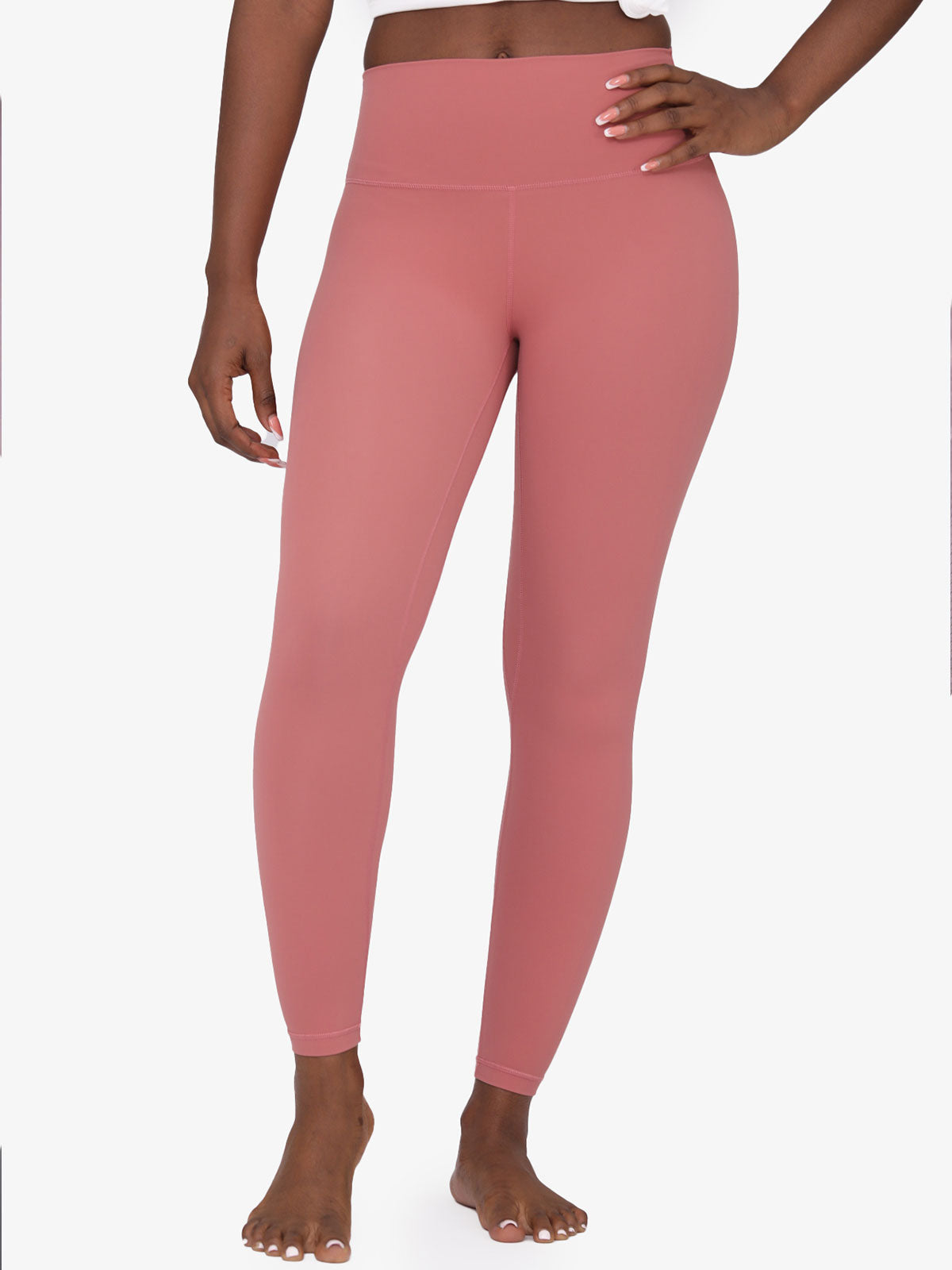 Nackte verkürzte Yoga Leggings mit hoher Taille und Po Lifter