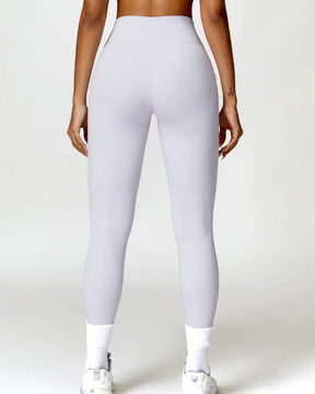 Gedrehter Taille Schnell trocknende Po-Lift Leggings mit Seitentasche Yogahose