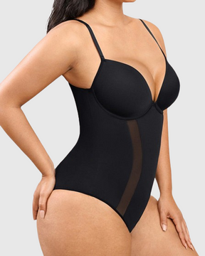 Nahtloser Einteiliger Tanga Bauchweg Bodysuit mit BH