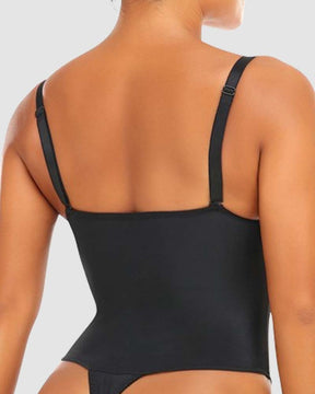 Rückenfreier Push Up BH Taille Abnehmen Po-Lifter Tanga Shapewear Bodysuit