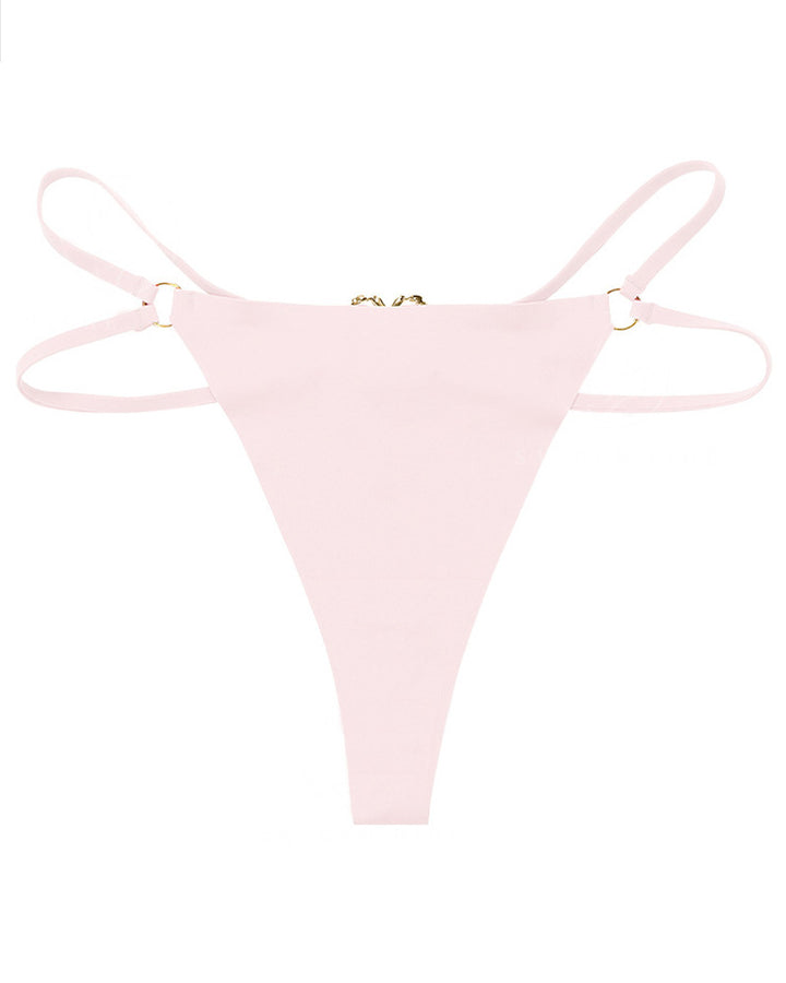 Damen Nahtloser Lingerie Niedrige Taille Metallring Versuchung Intimates Sexy unterwäsche