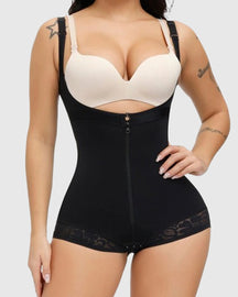 Feste Kontrolle Po-Lift Bauchkontrollierender Spitzen Body Shapewear