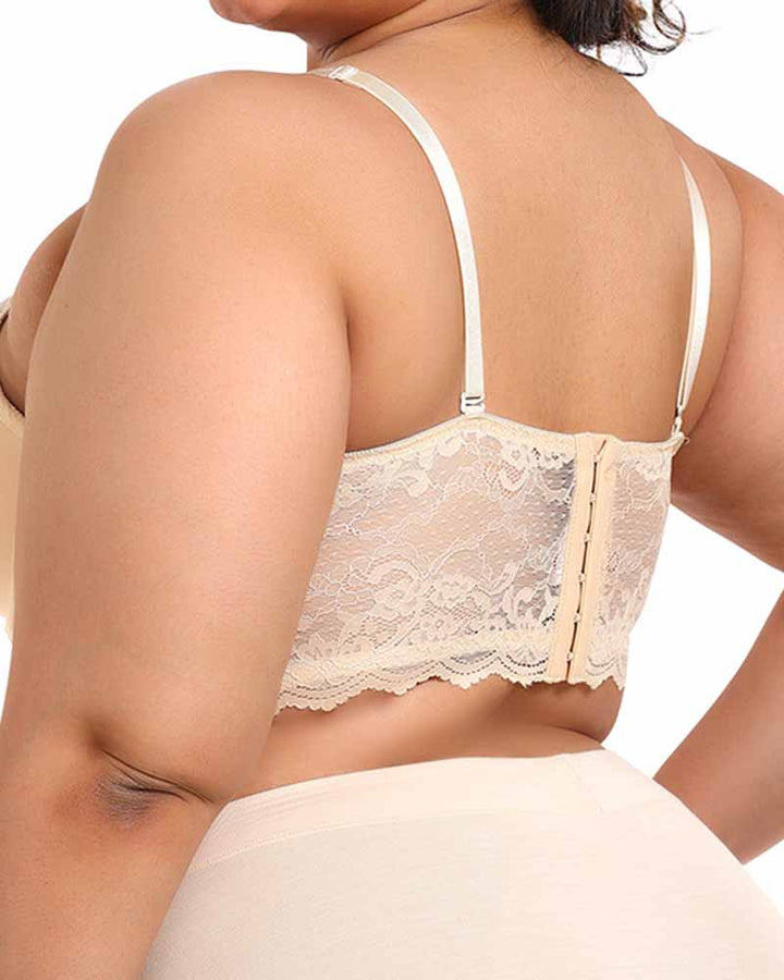 Push Up Figurformender BH mit Hohem Halt und Spitzenrücken