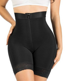 Damen Shorts mit hoher Taille Body Shaper und Reißverschluss nahtlos zur Hüftvergrößerung