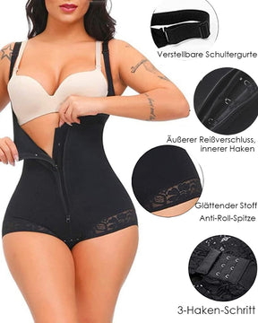 Feste Kontrolle Po-Lift Bauchkontrollierender Spitzen Body Shapewear