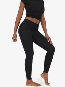 Nackte verkürzte Yoga Leggings mit hoher Taille und Po Lifter