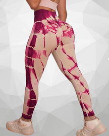 Tie Dye Peach Butt Yoga Hose Sport Leggings