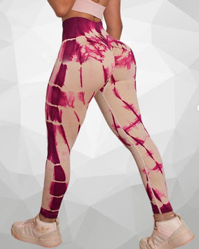 Tie Dye Peach Butt Yoga Hose Sport Leggings