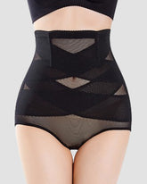 Bauchweg Shapewear Unterhosen Atmungsaktive Po-Lifter Dreieck Shorts mit Überkreuz Design