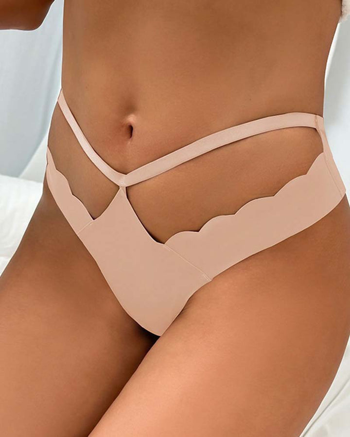 Damen lce Seide Nahtlos Solide Niedrige Taille Hohe Elastizität Sexy Dessous