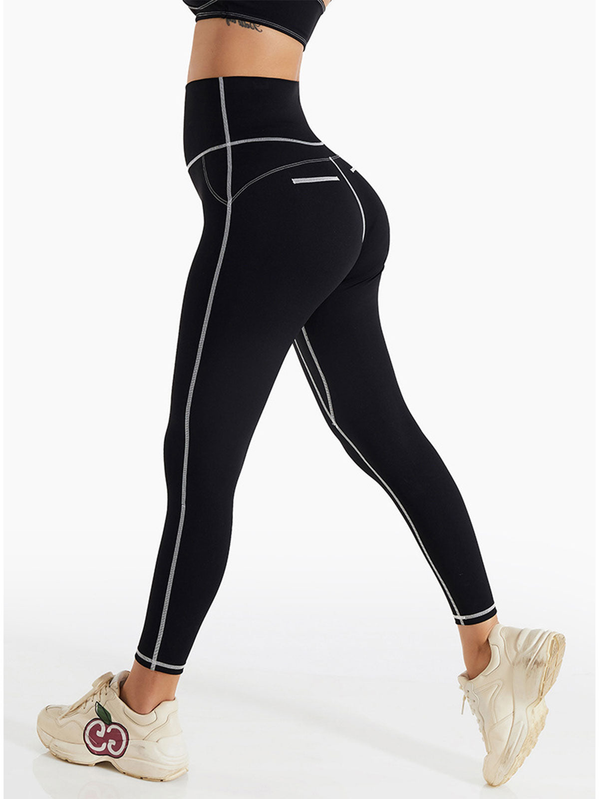 Damen Lässige Yoga Hose mit hoher Taille Hüftlift Fitness Hose bauchenge Sport Leggings