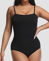 Damen Camisole Tube-Top Bauchweg Bodysuit mit abnehmbaren Schulterriemen