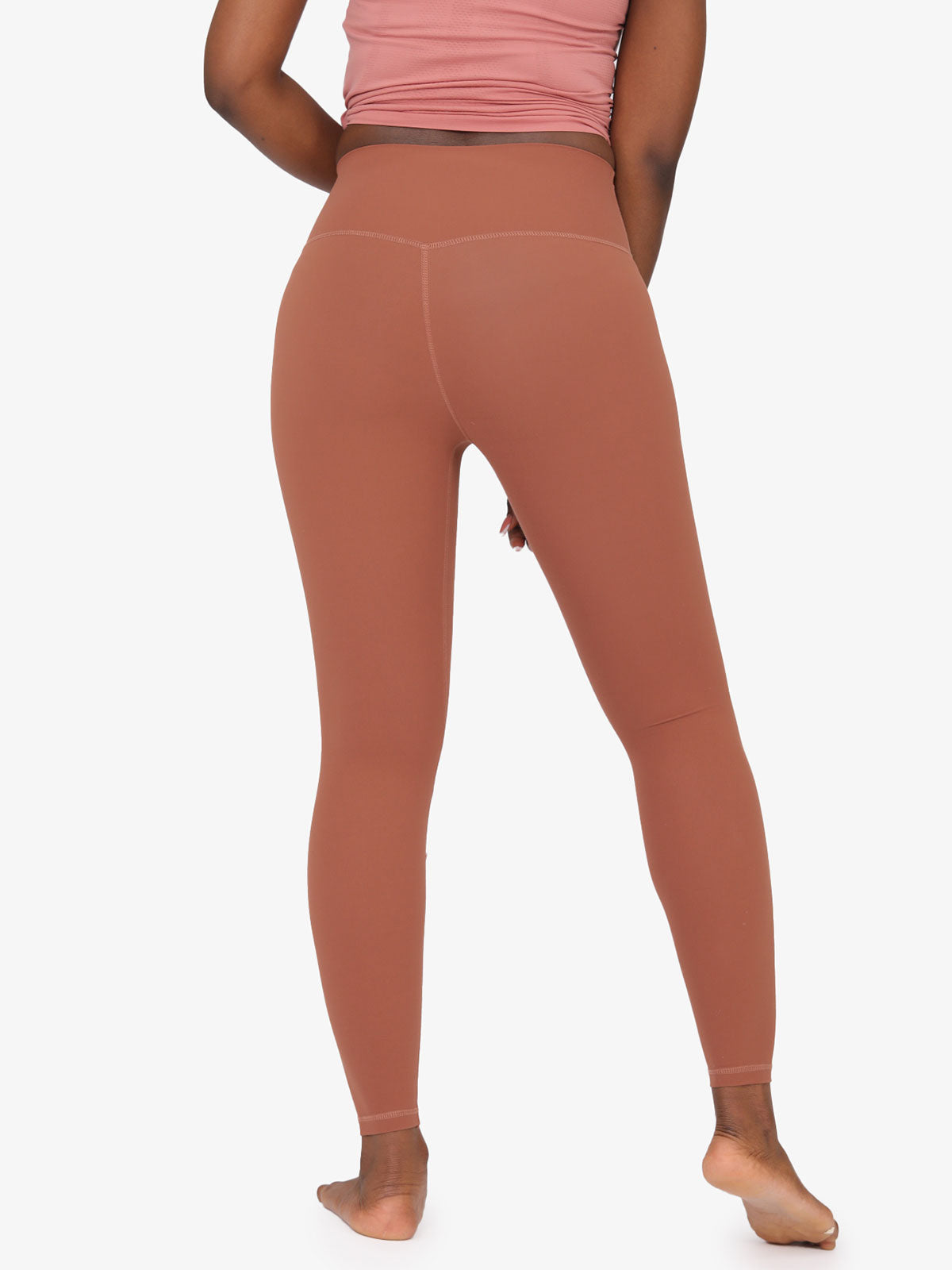 Nackte verkürzte Yoga Leggings mit hoher Taille und Po Lifter