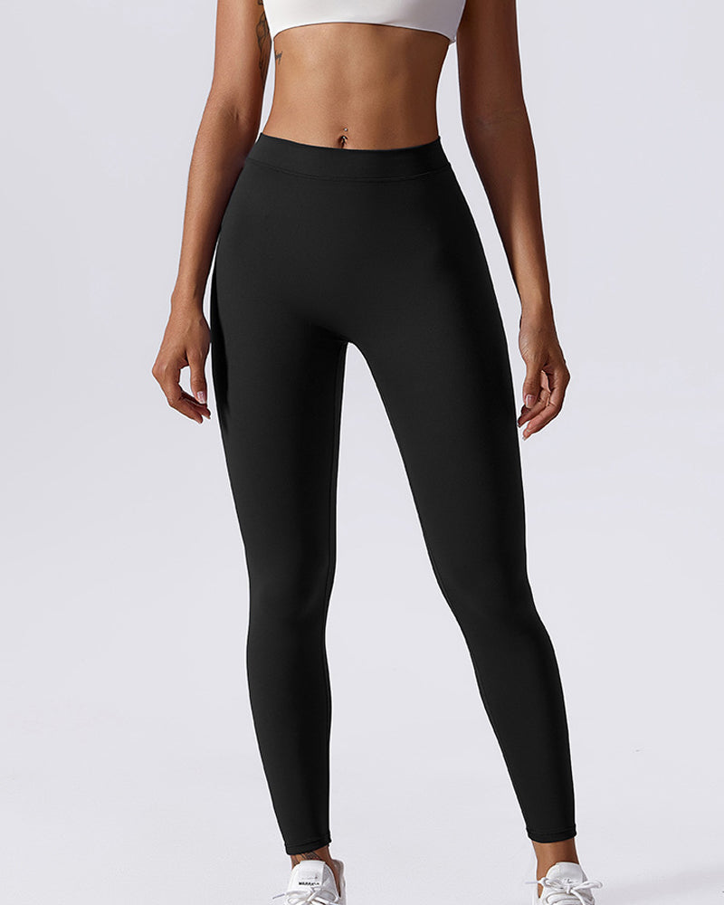 Formende Po-Lifting Leggings Yoga Hose mit V-Rückenfalten