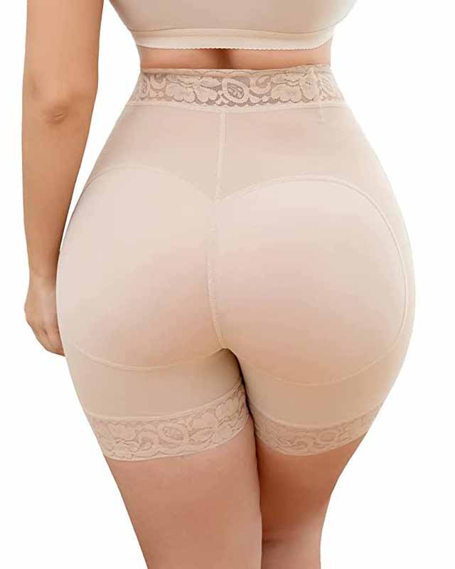 Spitze Butt Lifter Tummy Control Shaping Shorts mit Reißverschlus