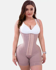 Feste Kompressions-Bauchkontroll-Shapewear, verstellbarer Body mit Haken- und Ösenverschluss