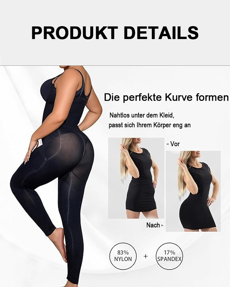 Nahtloser Schlankmachender Ganzkörper Shapewear Jumpsuit mit offener Brust und Bodyshaper