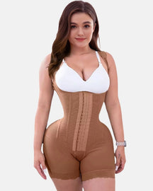 Feste Kompressions-Bauchkontroll-Shapewear, verstellbarer Body mit Haken- und Ösenverschluss