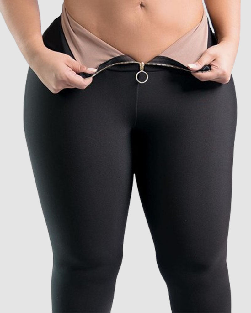 Schwarze Slim-Fit Jeans mit Bauchkontrolle und Po-Lift-Reißverschluss