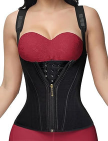 Taillentrainer für Damen Body Shaper Korsett Weste Tanktop mit Stahlknochen