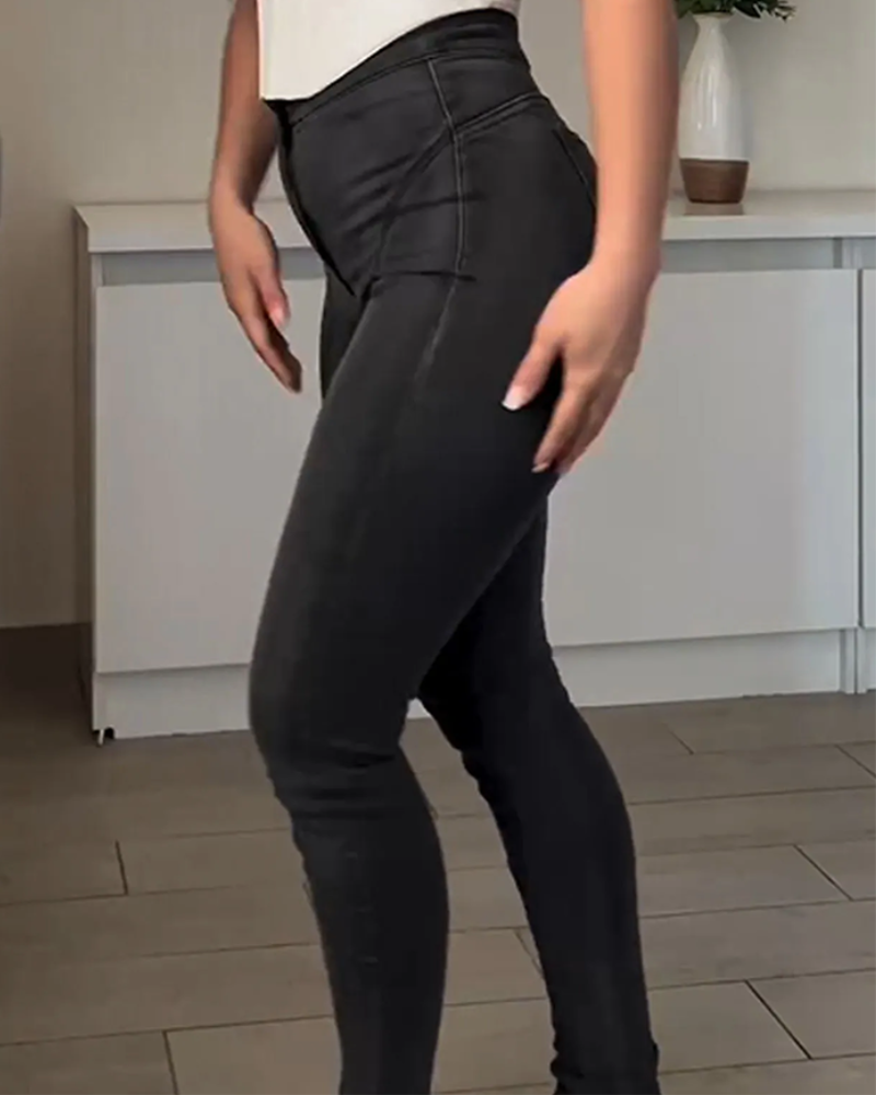 Kurvige Colombianas Skinny-Jeans mit hoher Taille und Po-Lifting für Damen