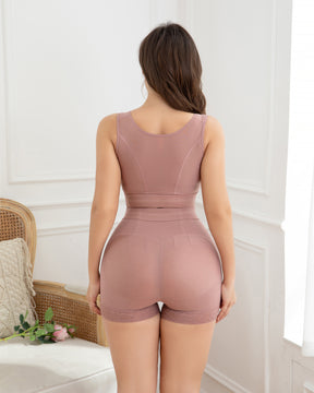 Damen Butt Lifter Lace Seamless Body Shape Lifting RosyBrown Shapewear Unterwäsche