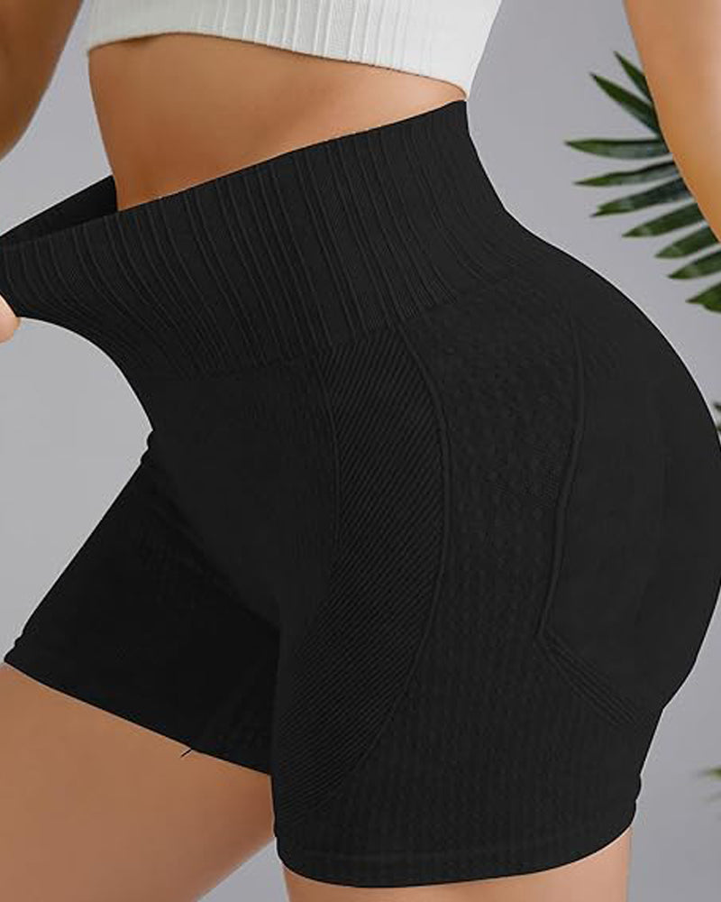 Damen Breite Taille Sexy Schnelltrocknende Atmungsaktive Yoga Shorts