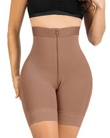 Damen Shorts mit hoher Taille Body Shaper und Reißverschluss nahtlos zur Hüftvergrößerung