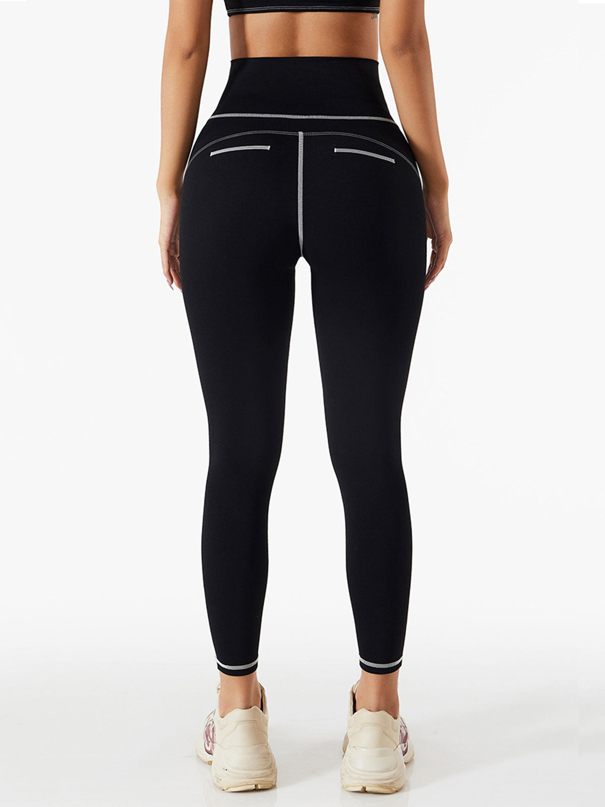 Damen Lässige Yoga Hose mit hoher Taille Hüftlift Fitness Hose bauchenge Sport Leggings