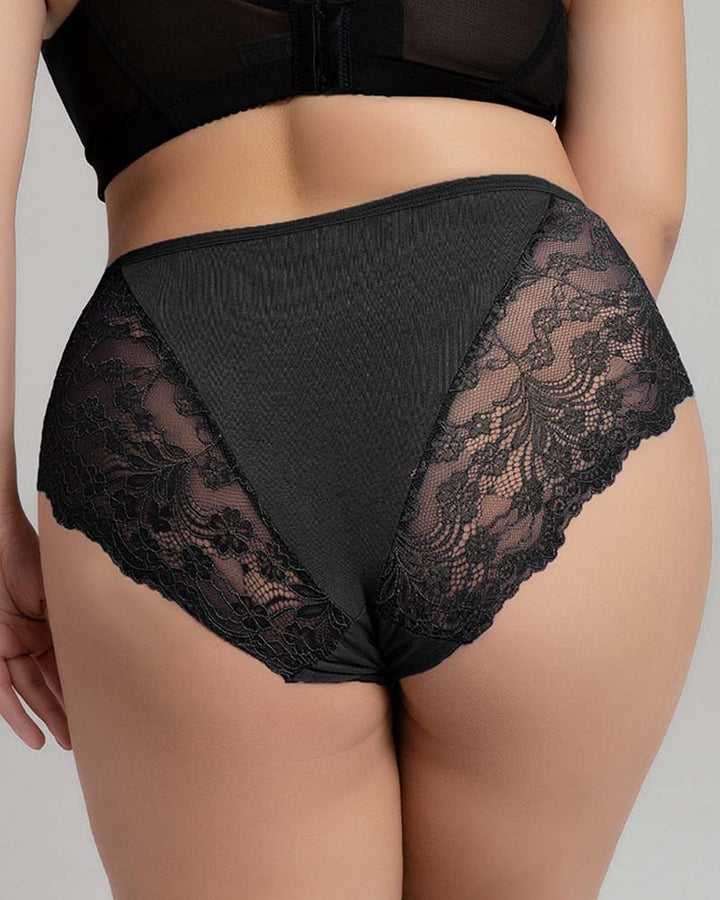 Sexy Übergröße Spitzen Slips Bequeme und Atmungsaktive High Stretch Unterwäsche