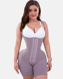 Feste Kompressions-Bauchkontroll-Shapewear, verstellbarer Body mit Haken- und Ösenverschluss