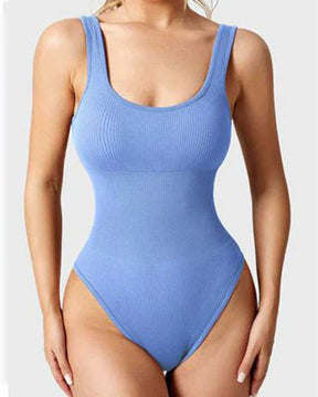 Damen Shapewear Bodys Sexy gerippte ärmellose Tanktops mit quadratischem Ausschnitt